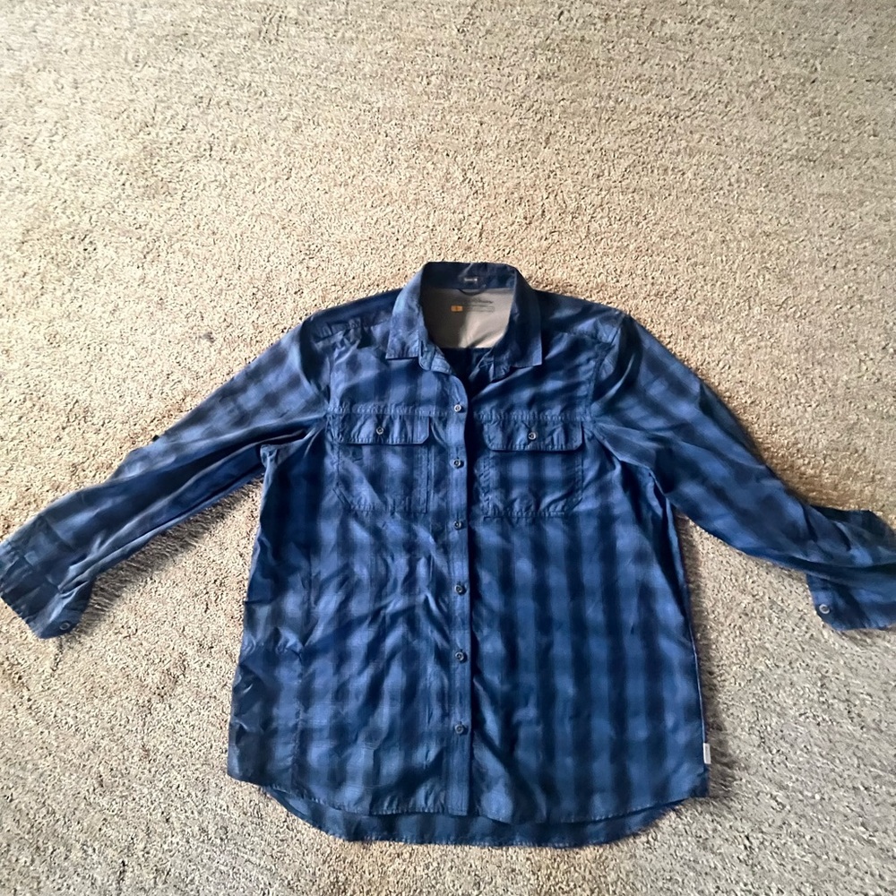 Eddie Bauer Navy Checkered Men's Shirt